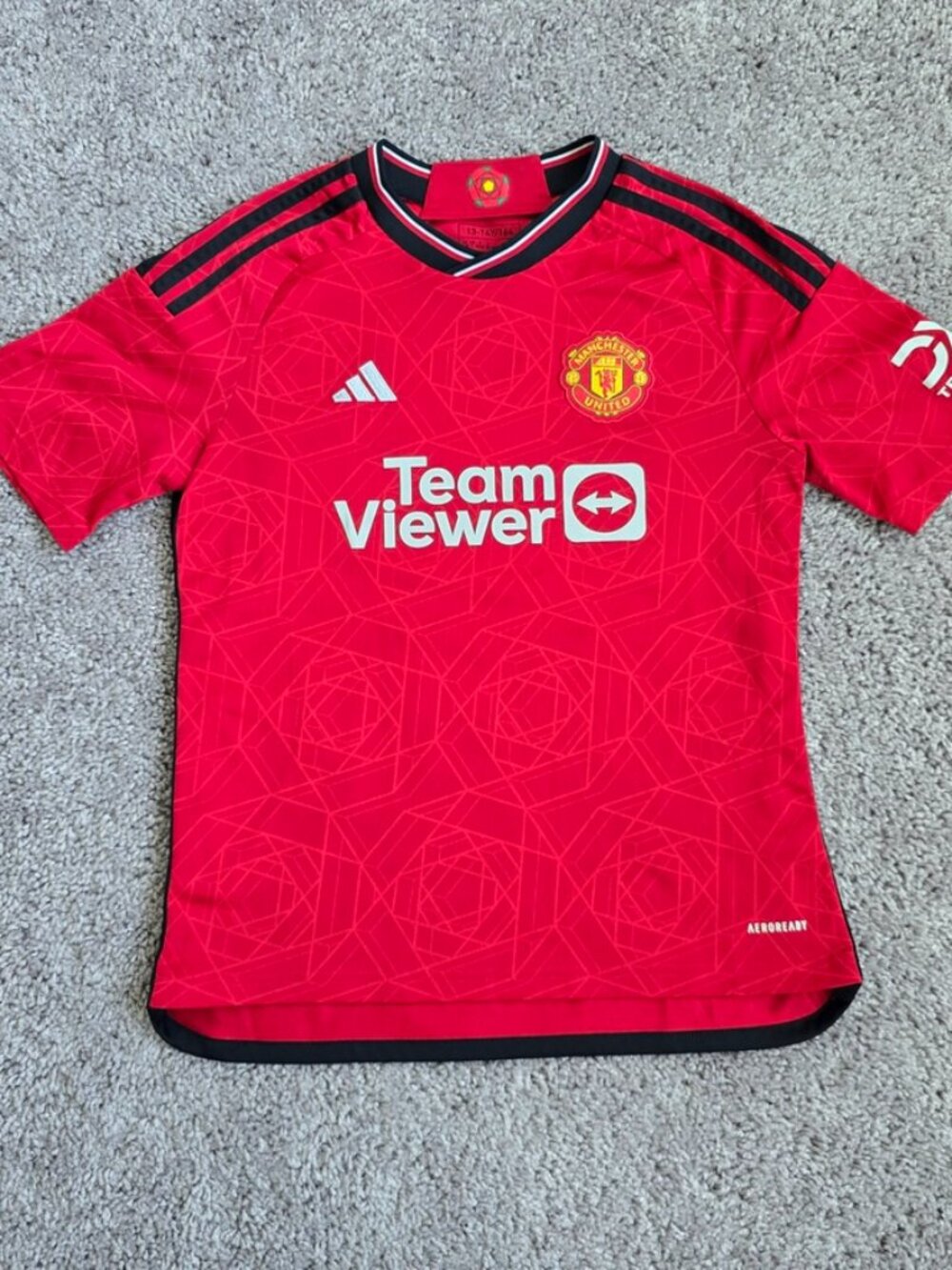 Adidas Manchester United 2023/24 Home Soccer Jersey Youth 13-14 XL Red Kit